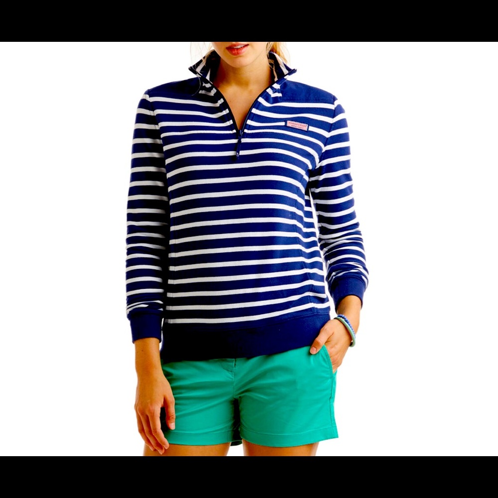 Vineyard Vines Stripe Sherpa Pullover- Size Small